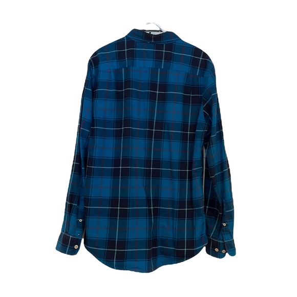Tommy Hilfiger blue flannel shirt size large - Picture 2 of 4